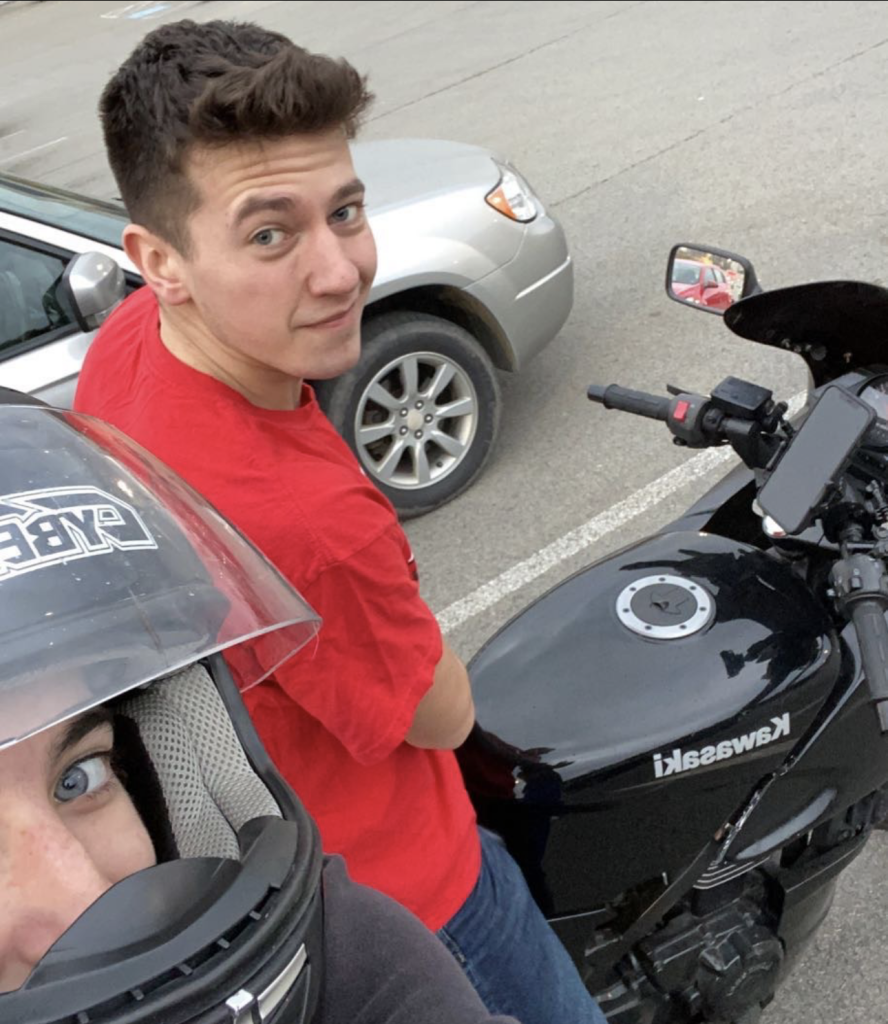Jarod Cramer riding motorcyle
